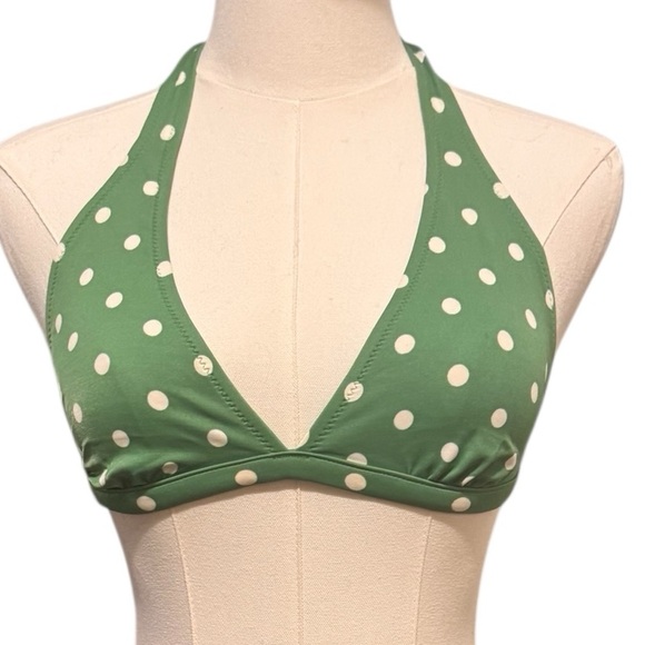 J. Crew Green Polka Dot Bikini Size Medium - Picture 8 of 9